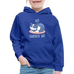 Schlafende Katze Nö Einfach Nö Kinder Premium Hoodie - Royalblau