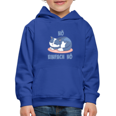 Schlafende Katze Nö Einfach Nö Kinder Premium Hoodie - Royalblau