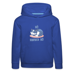 Schlafende Katze Nö Einfach Nö Kinder Premium Hoodie - Royalblau