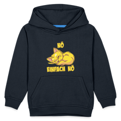 Schlafende Katze Nö Einfach Nö Kinder Premium Hoodie - Navy