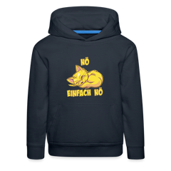Schlafende Katze Nö Einfach Nö Kinder Premium Hoodie - Navy