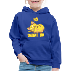 Schlafende Katze Nö Einfach Nö Kinder Premium Hoodie - Royalblau