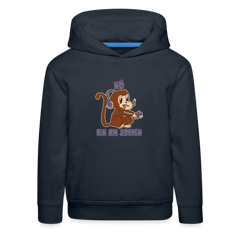 Affe Zocker Nö Einfach Nö Kinder Premium Hoodie - Navy