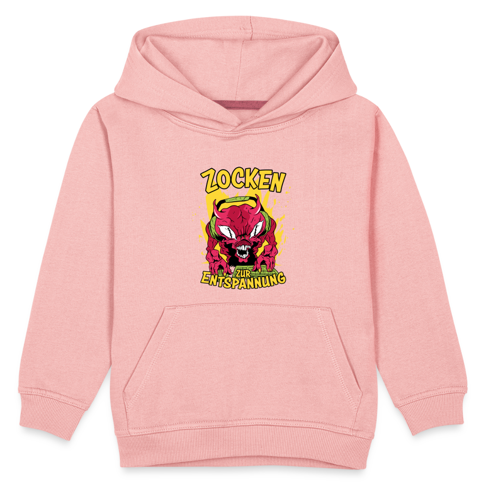 Monster Zocken zur Entspannung Kinder Premium Hoodie - Kristallrosa