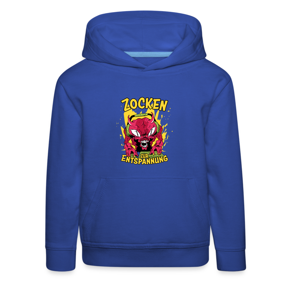 Monster Zocken zur Entspannung Kinder Premium Hoodie - Royalblau
