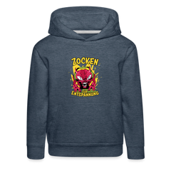 Monster Zocken zur Entspannung Kinder Premium Hoodie - Jeansblau