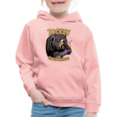 Braunbär Zocken zur Entspannung Kinder Premium Hoodie - Kristallrosa