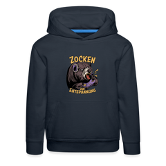 Braunbär Zocken zur Entspannung Kinder Premium Hoodie - Navy