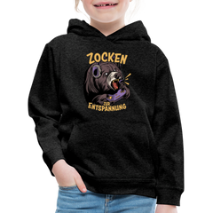 Braunbär Zocken zur Entspannung Kinder Premium Hoodie - Anthrazit