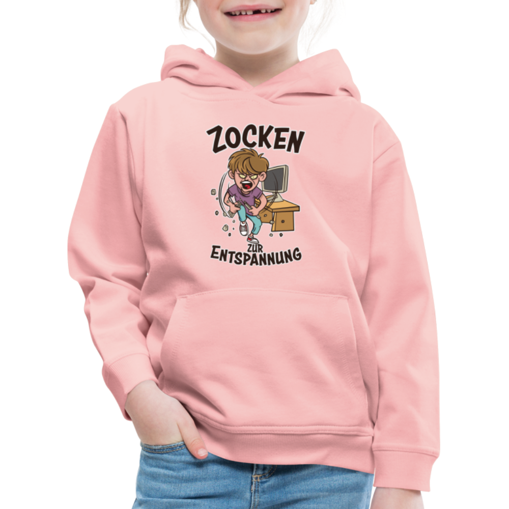 Junge Zocken zur Entspannung Kinder Premium Hoodie - Kristallrosa