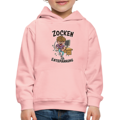 Junge Zocken zur Entspannung Kinder Premium Hoodie - Kristallrosa
