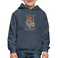 Junge Zocken zur Entspannung Kinder Premium Hoodie - Jeansblau