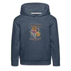 Junge Zocken zur Entspannung Kinder Premium Hoodie - Jeansblau