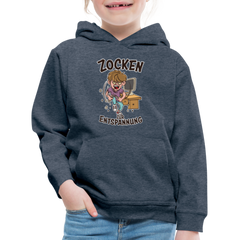 Junge Zocken zur Entspannung Kinder Premium Hoodie - Jeansblau