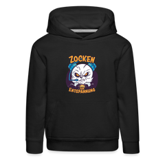 Panda Zocken zur Entspannung Kinder Premium Hoodie - Schwarz