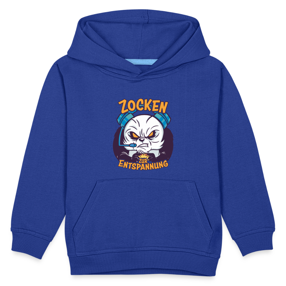 Panda Zocken zur Entspannung Kinder Premium Hoodie - Royalblau