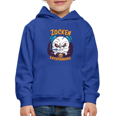 Panda Zocken zur Entspannung Kinder Premium Hoodie - Royalblau