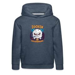 Panda Zocken zur Entspannung Kinder Premium Hoodie - Jeansblau