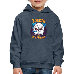 Panda Zocken zur Entspannung Kinder Premium Hoodie - Jeansblau