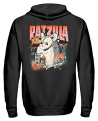 RATZILLA | Lustiges Farbratten-Monster | Zipper Hoodie in Black in Größe S