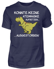 Zeigt dinosaurier t rex atemmaske herren shirt in Farbe Black