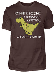 Zeigt dinosaurier t rex atemmaske herren shirt in Farbe Black