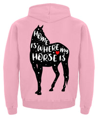 Funny Adorable Horse Saying | Kinder Hoodie in Baby Pink in Größe 3/4 (98/104)
