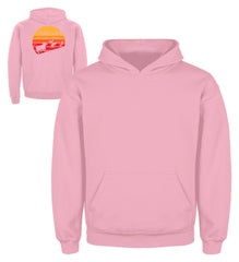 Zeigt vegan vintage sonne schones retro motiv fur veganer kinder hoodie in Farbe Jet Schwarz