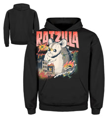Zeigt ratzilla lustiges farbratten monster kinder hoodie in Farbe Jet Black