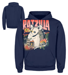 Zeigt ratzilla lustiges farbratten monster kinder hoodie in Farbe Jet Black