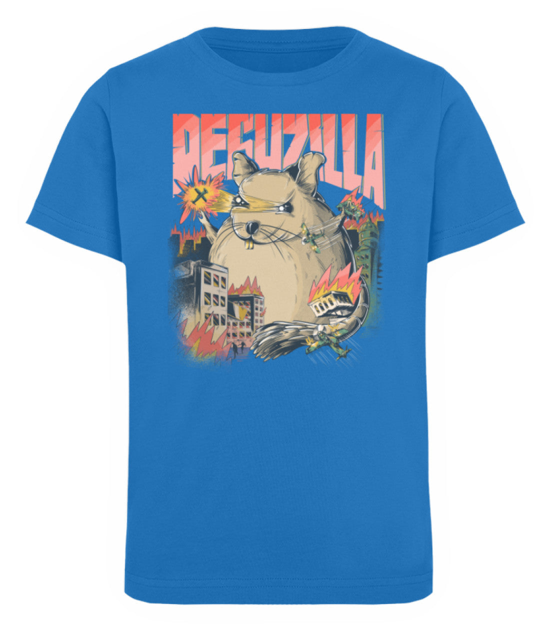 Zeigt deguzilla lustiges degu monster kinder organic t shirt in Farbe Black