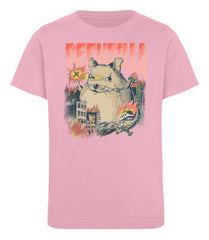 Zeigt deguzilla lustiges degu monster kinder organic t shirt in Farbe Black