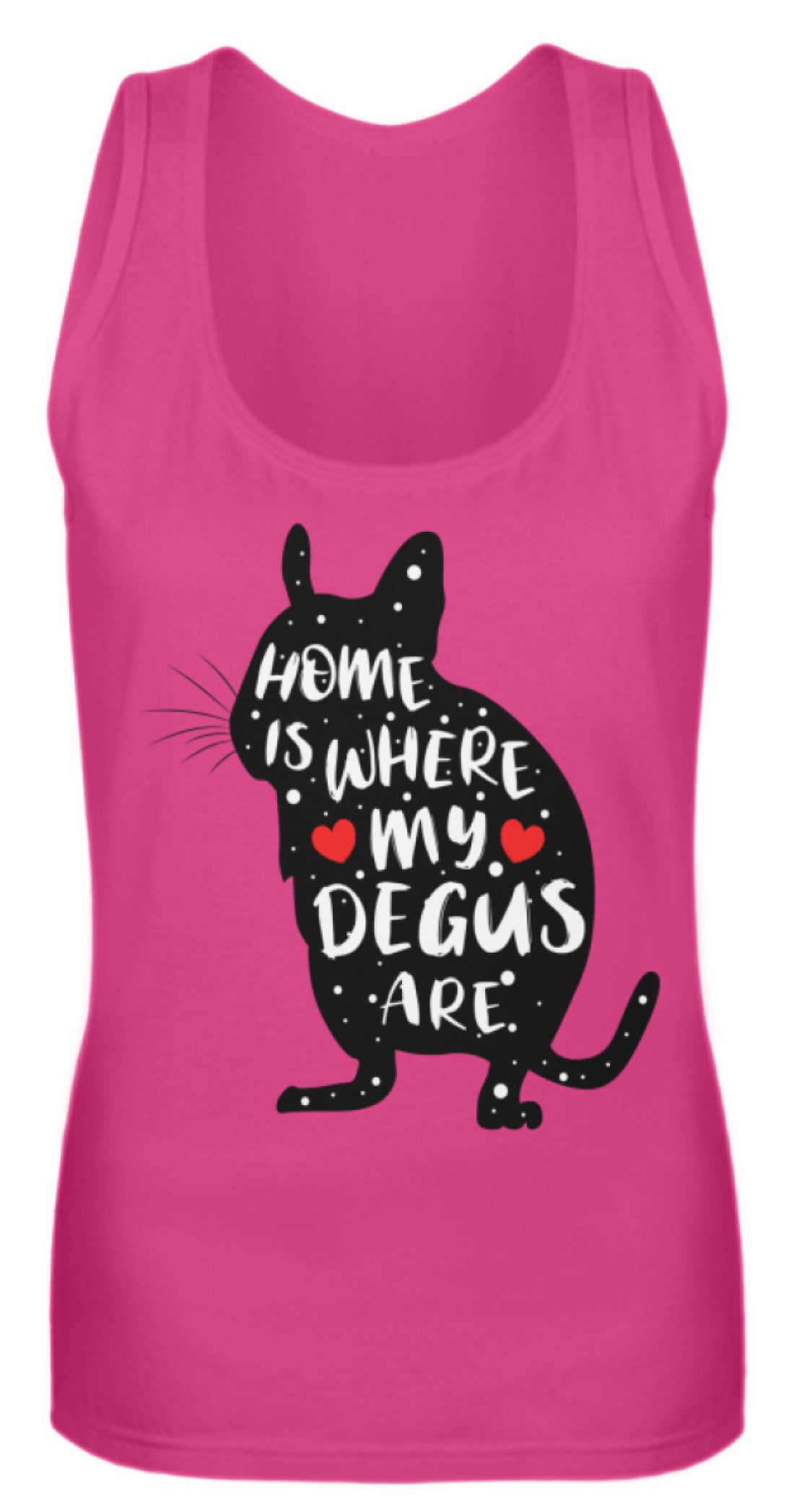 Funny Adorable Degu Saying Rodent | Frauen Tank Top in Pinky in Größe S