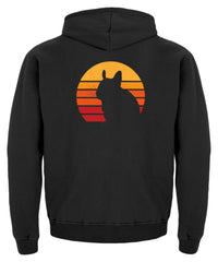Zeigt degu vintage retro eighties style kinder hoodie in Farbe Jet Schwarz