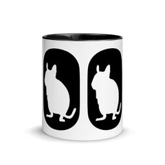 GOOS Lustiger Degu Spruch zweifarbige Kaffeetasse mit farbigem Henkel und farbiger Innenseite