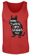 Funny Adorable Degu Saying Rodent | Herren Tank Top in Red in Größe S