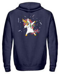Dab Einhorn | Dabbing Unicorn | Zipper Hoodie in Navy in Größe S
