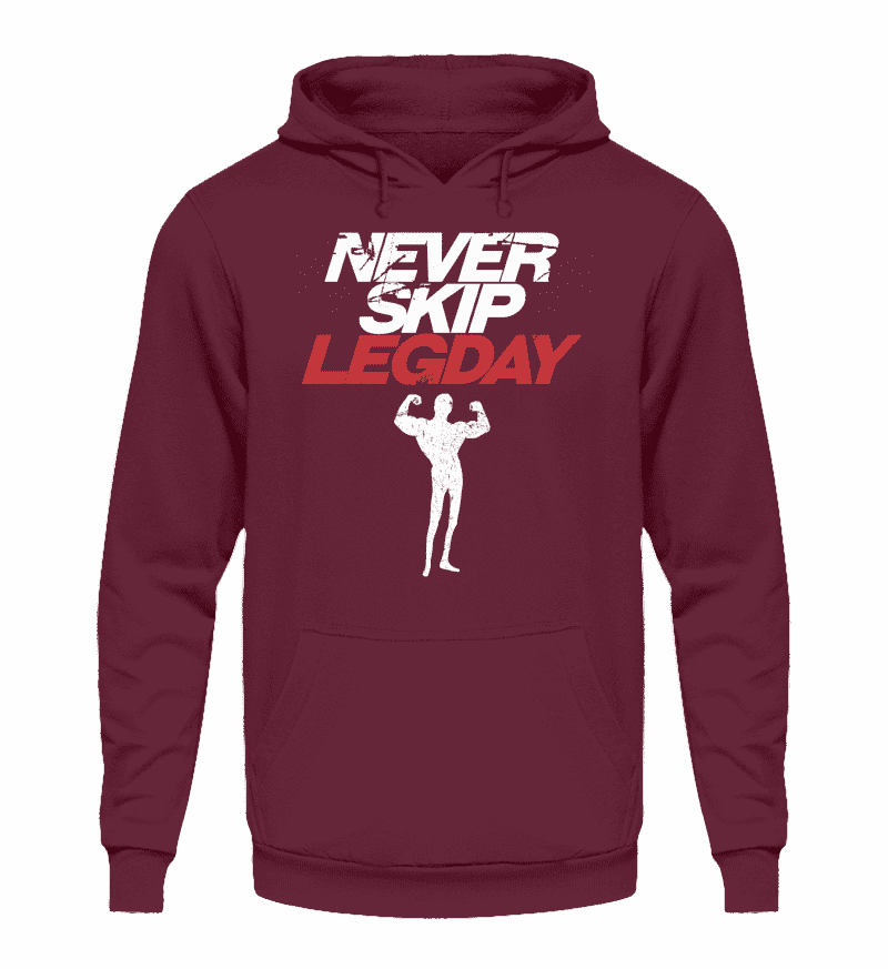 Zeigt chicken legs never skip legday unisex kapuzenpullover hoodie in Farbe Jet Black