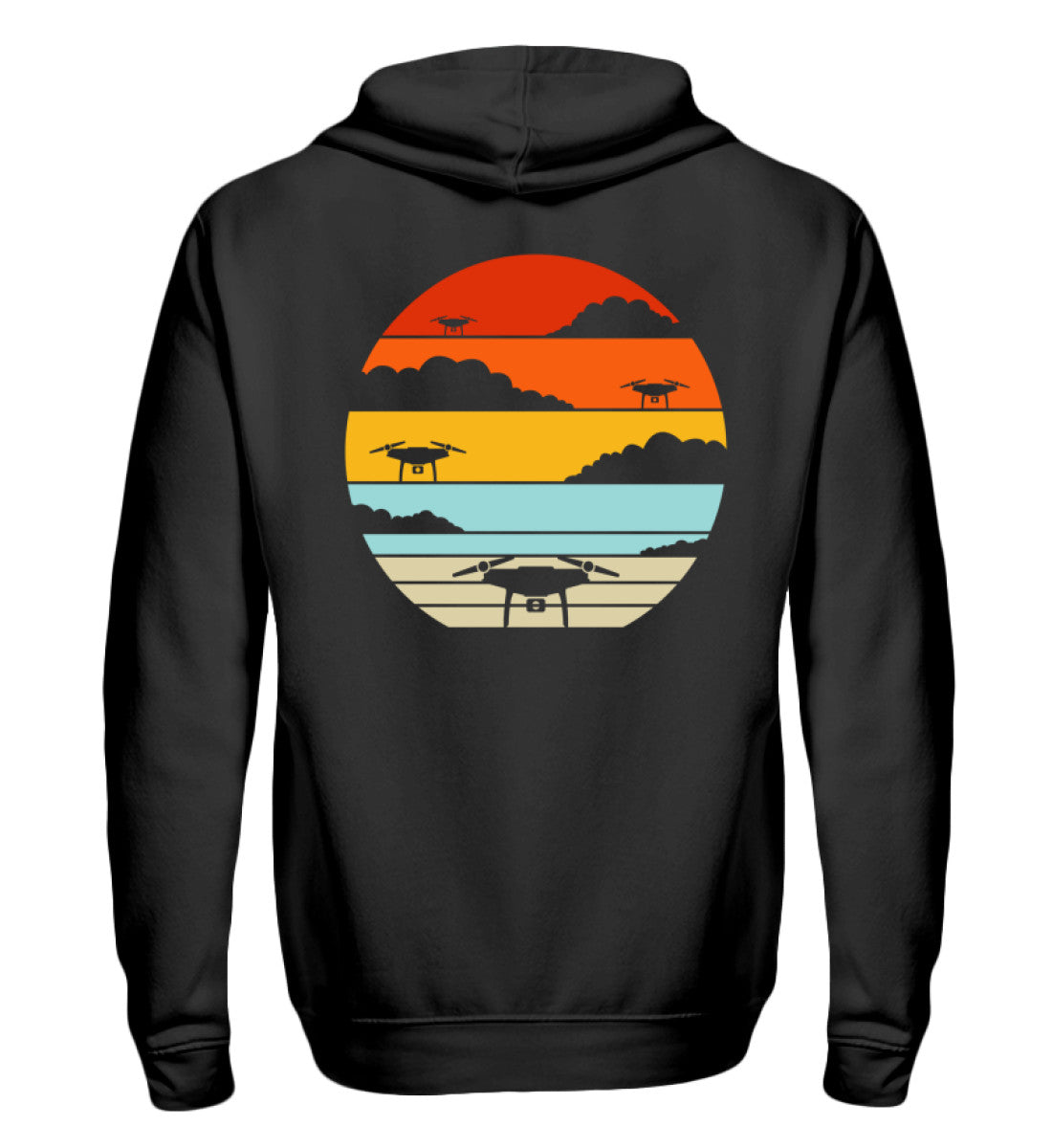 Drohnen & Quadrocopter | Zipper Hoodie in Schwarz in Größe S