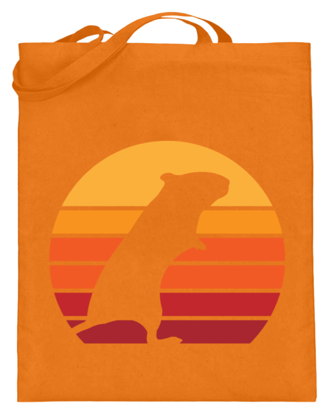 Zeigt gerbil vintage sun retro jutebeutel mit langen henkeln in Farbe Rubinrot