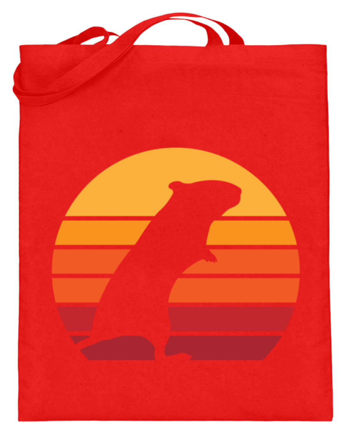 Zeigt gerbil vintage sun retro jutebeutel mit langen henkeln in Farbe Hellblau