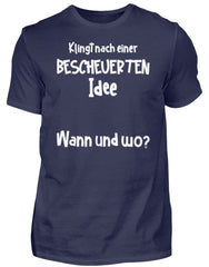 Zeigt lustiger spruch bescheuerte idee herren shirt in Farbe Black
