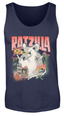 Zeigt ratzilla lustiges ratten monster herren tanktop in Farbe Charcoal (Solid)