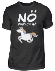 NÖ Einhorn | Cooler Spruch | Herren T-Shirt in Black in Größe S