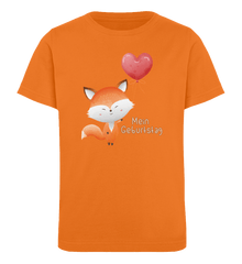 Zeigt fuchs kindergeburtstag mein geburtstag kinder organic t shirt in Farbe Golden Yellow