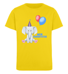 Zeigt kindergeburtstag mein geburtstag kinder organic t shirt in Farbe Heather Grey