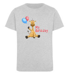 Zeigt giraffe kindergeburtstag mein geburtstag kinder organic t shirt in Farbe Golden Yellow