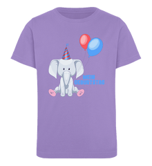 Kindergeburtstag | Elefant | Kinder Bio T-Shirt in Lavendel in Größe 3/4 (98/104)