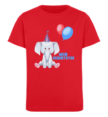 Zeigt kindergeburtstag mein geburtstag kinder organic t shirt in Farbe Heather Grey