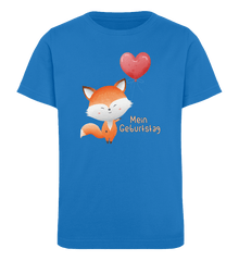 Zeigt fuchs kindergeburtstag mein geburtstag kinder organic t shirt in Farbe Bright Orange